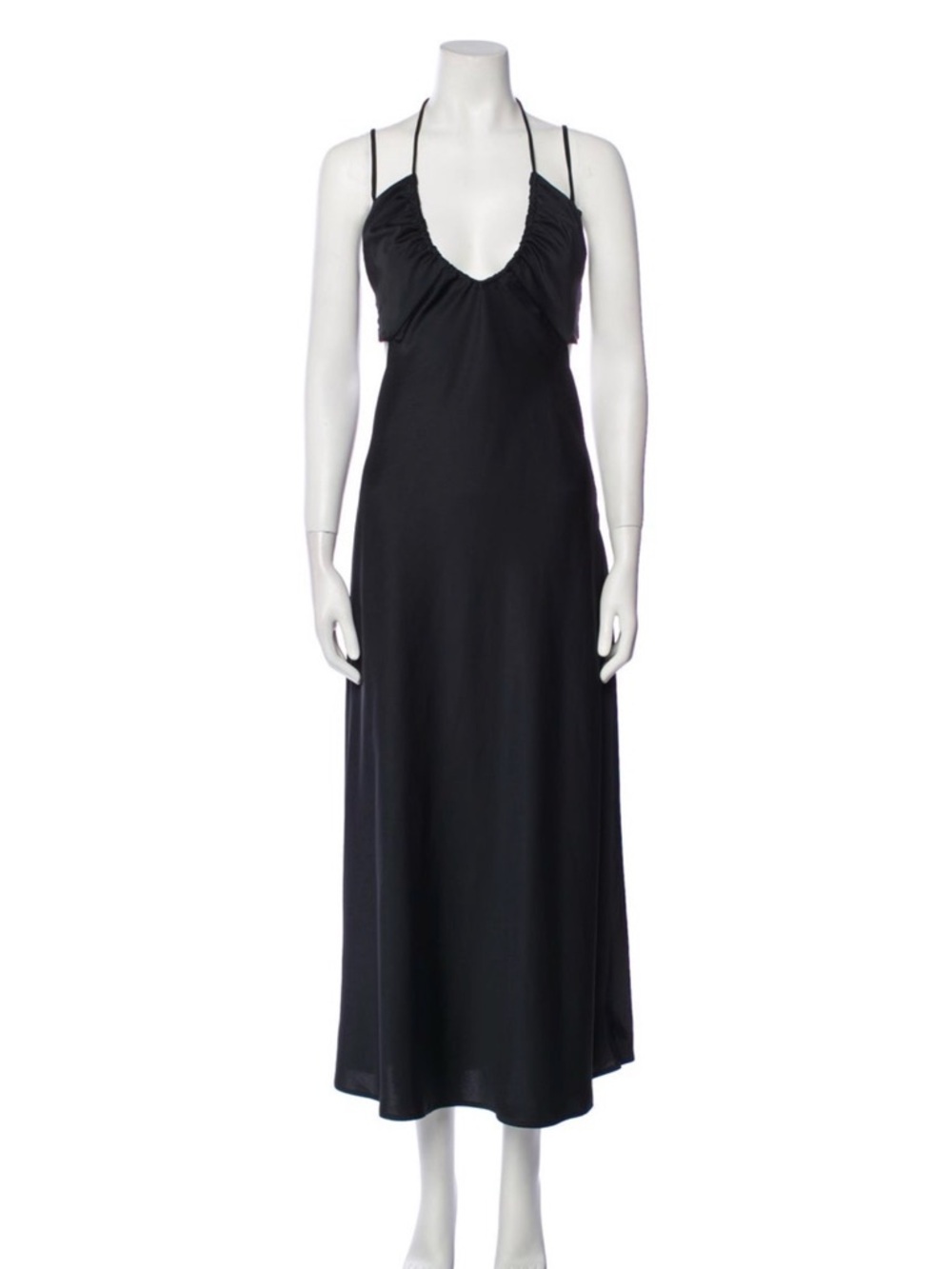 ALC Black Slip Halter Maxi Dress